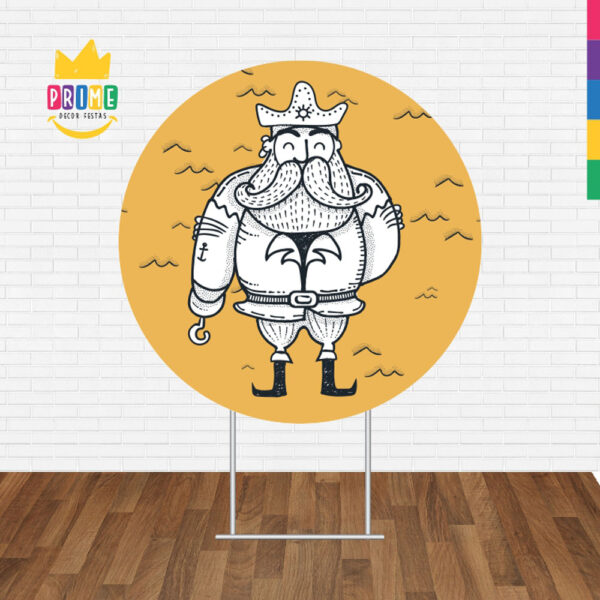 Painel Redondo 3D Pirata Baby Tecido Sublimado - Image 2
