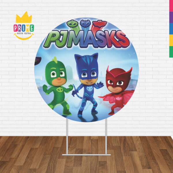 Painel Redondo 3D PJ Masks Tecido Sublimado - Image 2