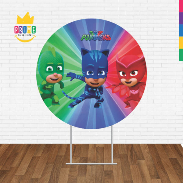 Painel Redondo 3D PJ Masks Tecido Sublimado - Image 2