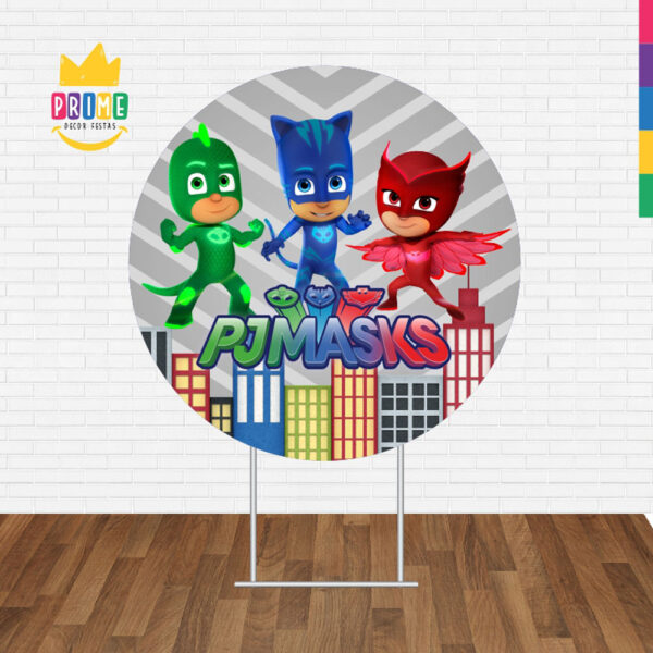 Painel Redondo 3D PJ Masks Tecido Sublimado - Image 2