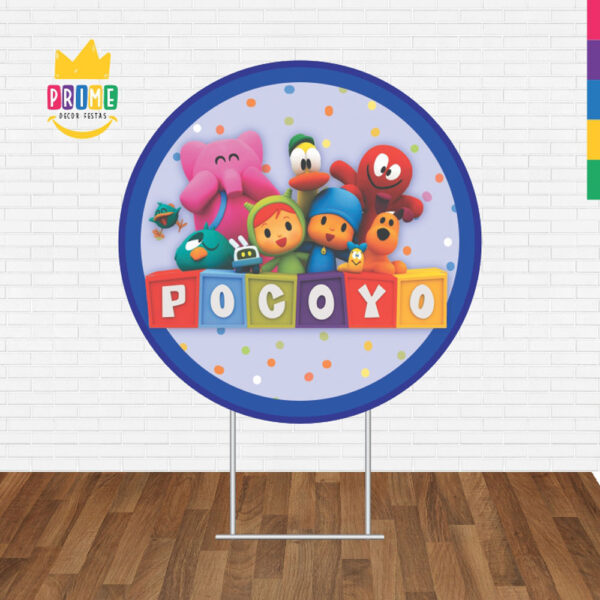 Painel Redondo 3D Pocoyo Tecido Sublimado - Image 2