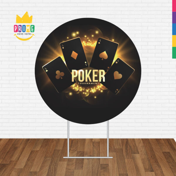 Painel Redondo 3D Poker Tecido Sublimado - Image 2
