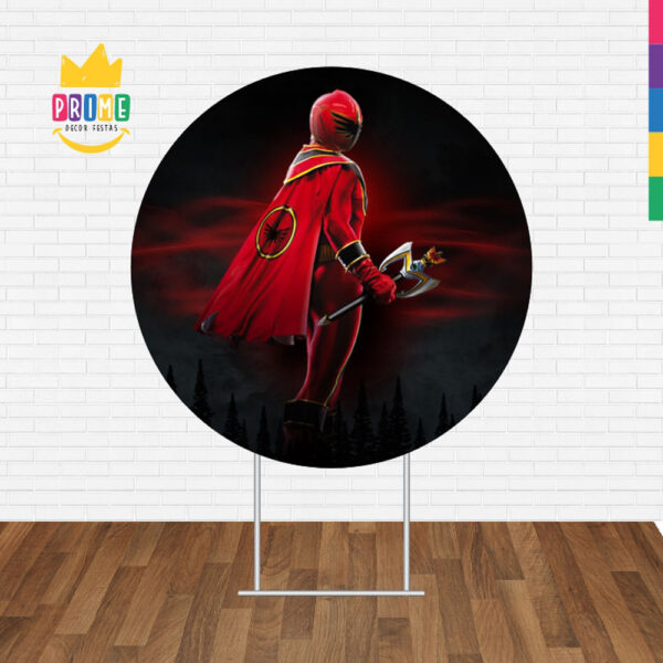 Painel Redondo 3D Power Rangers Tecido Sublimado - Image 2