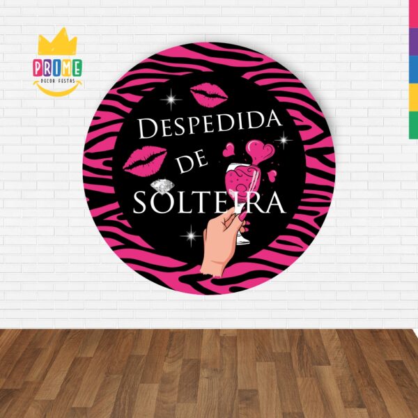 Painel Redondo 3D Despedida De Solteira Abre Fácil Em Tecido - Image 2