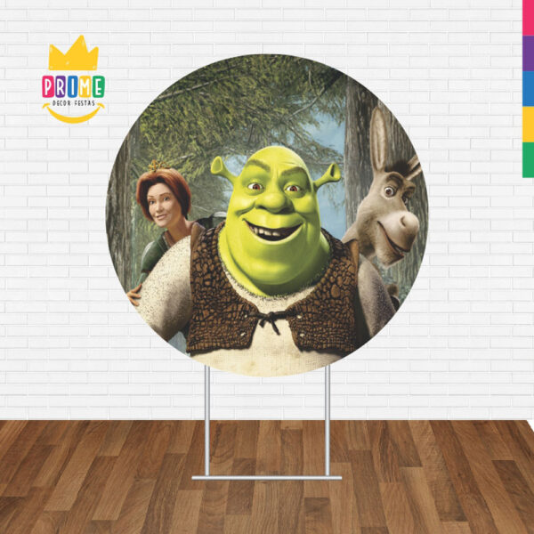 Painel Redondo 3D Shrek Tecido Sublimado - Image 2