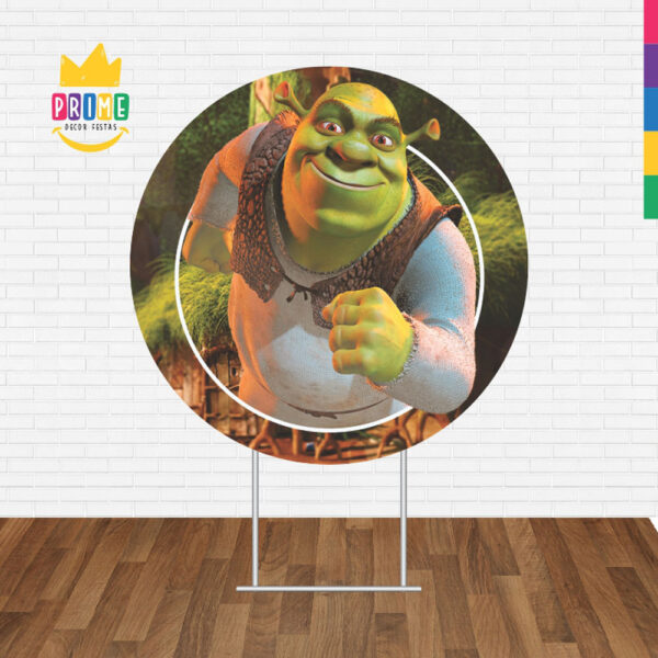 Painel Redondo 3D Shrek Tecido Sublimado - Image 2
