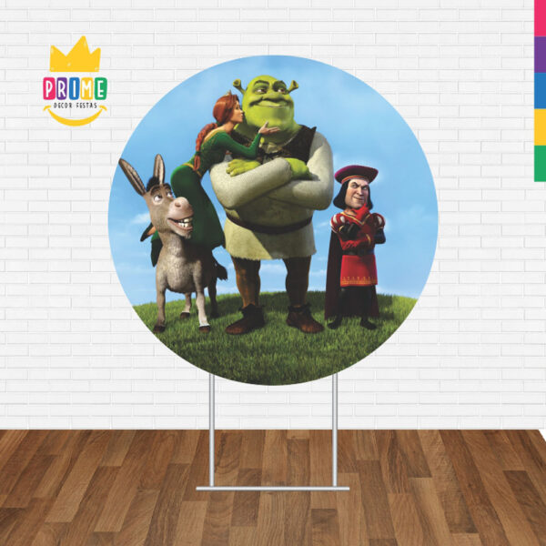 Painel Redondo 3D Shrek Tecido Sublimado - Image 2