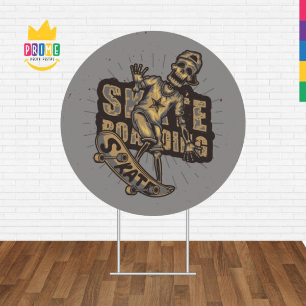Painel Redondo 3D Skate Tecido Sublimado - Image 2
