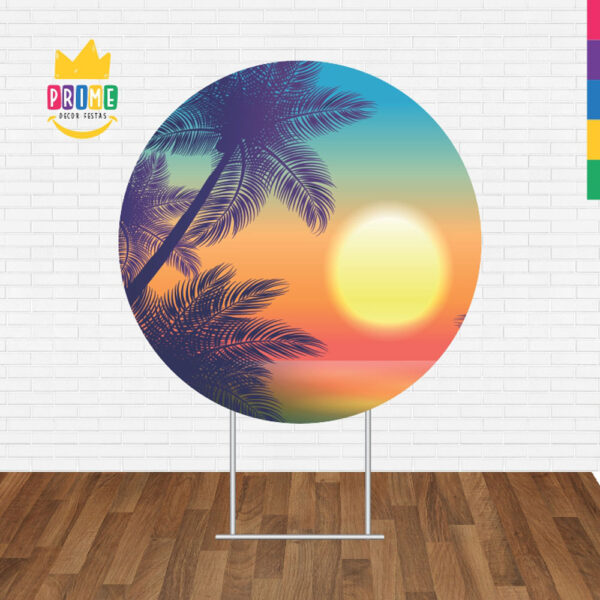 Painel Redondo 3D Tardezinha Tecido Sublimado - Image 2