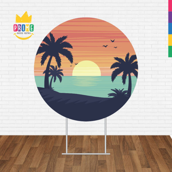 Painel Redondo 3D Tardezinha Tecido Sublimado - Image 2