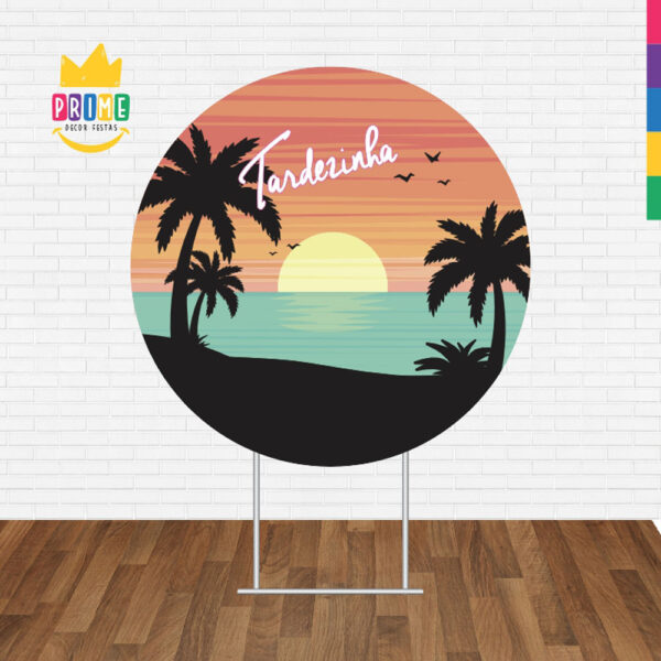 Painel Redondo 3D Tardezinha Tecido Sublimado - Image 2