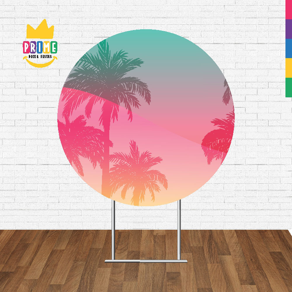 Painel Redondo 3D Tardezinha Tecido Sublimado - Imagem 2