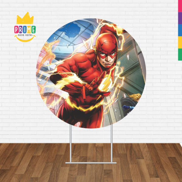 Painel Redondo 3D The Flash Tecido Sublimado - Image 2