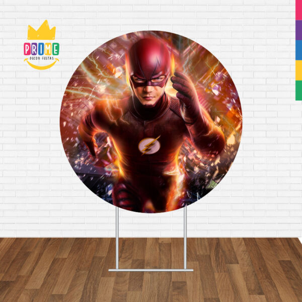 Painel Redondo 3D The Flash Tecido Sublimado - Image 2