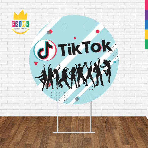 Painel Redondo 3D Tik Tok Tecido Sublimado - Image 2