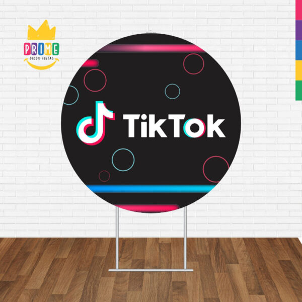 Painel Redondo 3D Tik Tok Tecido Sublimado - Image 2