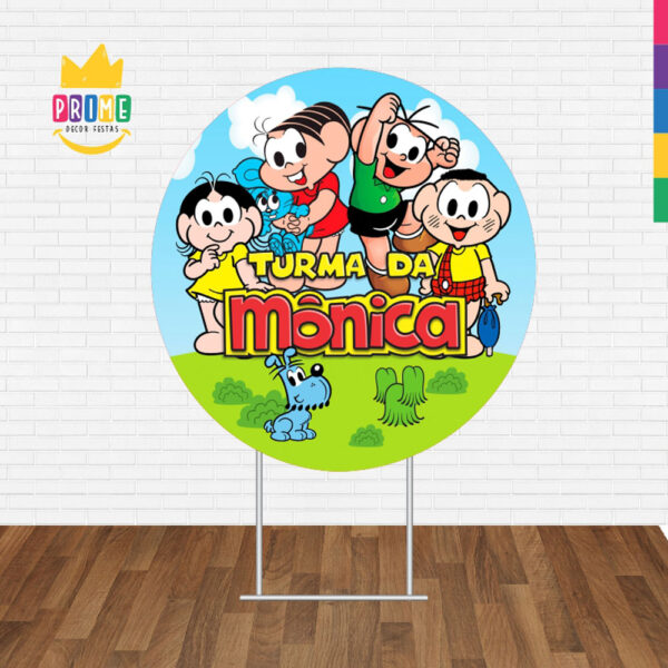 Painel Redondo 3D Turma da Monica Tecido Sublimado - Image 2