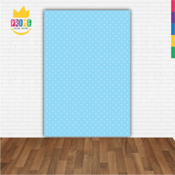 Painel de Festa Retangular 3D Poá Azul Casadinho 1,50m x 2,20m - Image 2