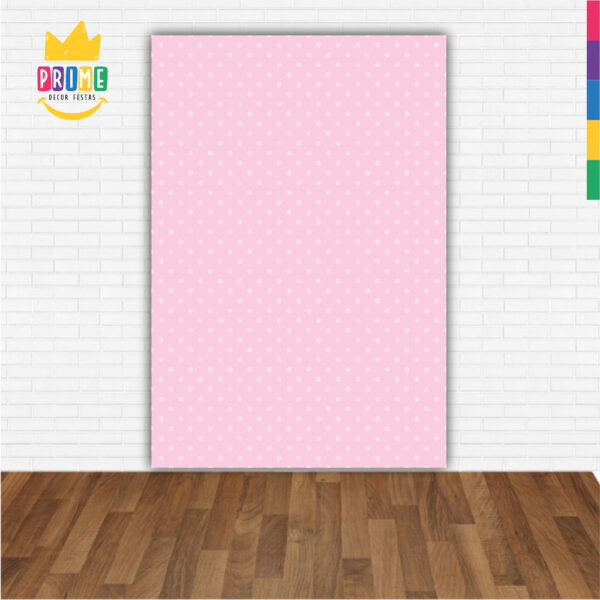 Painel de Festa Retangular 3D Poá Rosa Casadinho 1,50m x 2,20m - Image 2