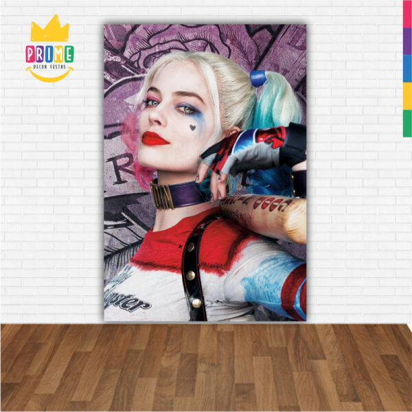 Painel de Festa Retangular 3D Arlequina Casadinho 1,50m x 2,20m - Image 2