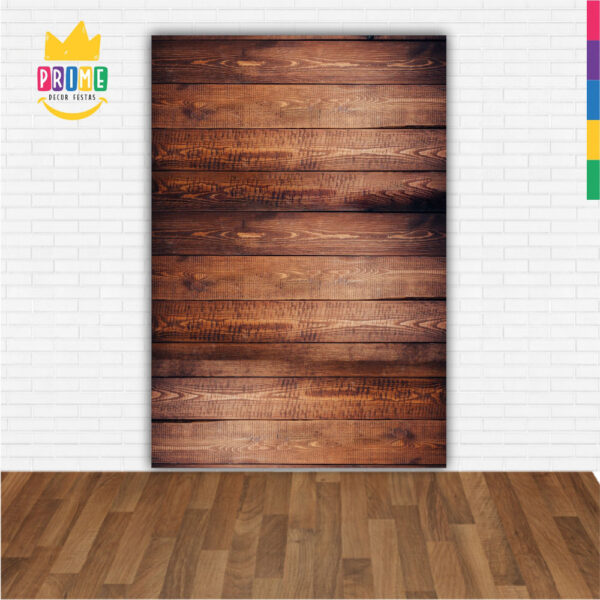 Painel de Festa Retangular 3D Madeira Casadinho 1,50m x 2,20m - Image 2