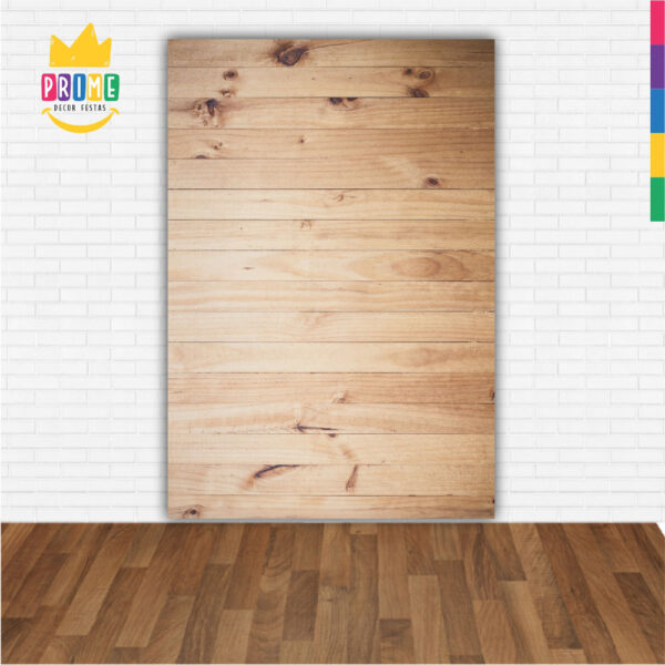 Painel de Festa Retangular 3D Madeira Casadinho 1,50m x 2,20m - Image 2