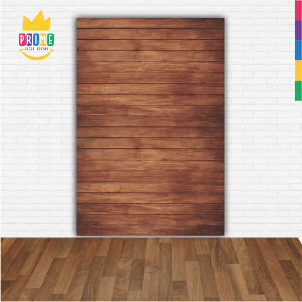 Painel de Festa Retangular 3D Madeira Casadinho 1,50m x 2,20m - Image 2