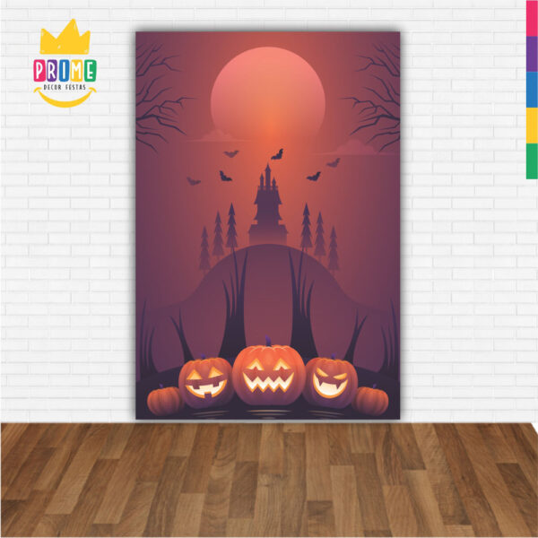 Painel de Festa Retangular 3D Halloween Casadinho 1,50m x 2,20m - Image 2