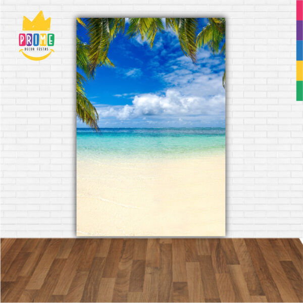 Painel de Festa Retangular 3D Praia Casadinho 1,50m x 2,20m - Image 2