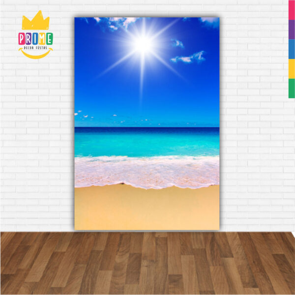 Painel de Festa Retangular 3D Praia Casadinho 1,50m x 2,20m - Image 2