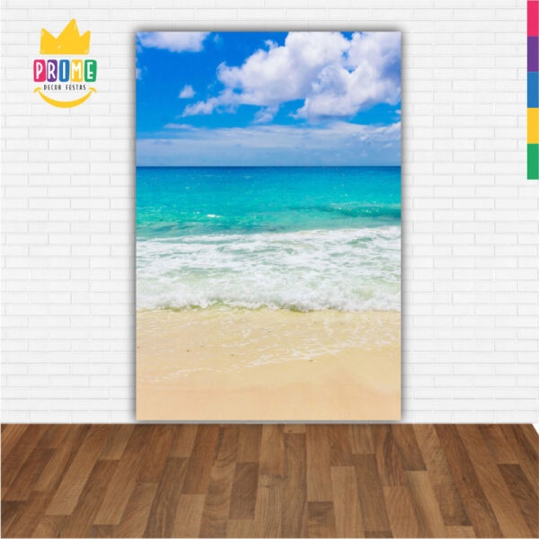 Painel de Festa Retangular 3D Praia Casadinho 1,50m x 2,20m - Image 2