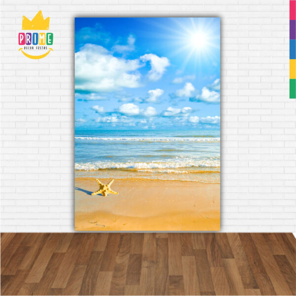 Painel de Festa Retangular 3D Praia Casadinho 1,50m x 2,20m - Image 2