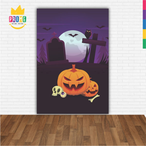 Painel de Festa Retangular 3D Hallloween Casadinho 1,50m x 2,20 - Image 2