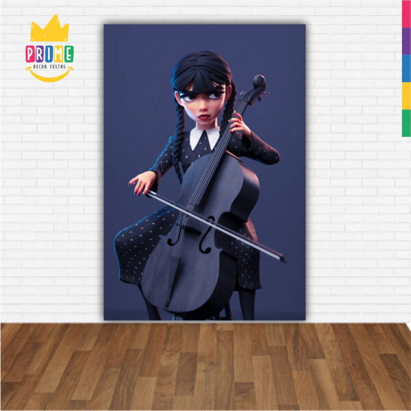 Painel de Festa Retangular 3D Wandinha Casadinho 1,50m x 2,20 - Image 2