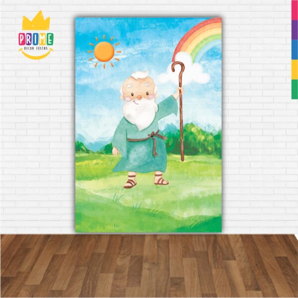 Painel de Festa Retangular 3D Arca de Noé Vertical Casadinho 1,50m x 2,20m - Image 2