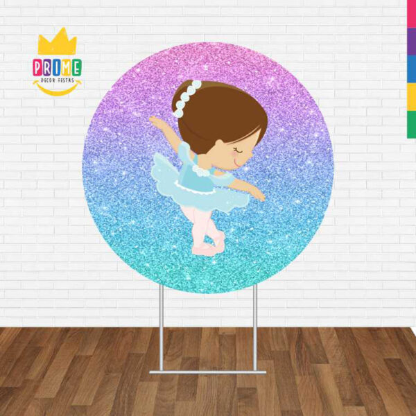 Painel Redondo 3D Bailarina Tecido Sublimado - Image 2