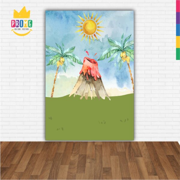 Painel de Festa Retangular 3D Dinossauros Baby Casadinho 1,50m x 2,20m - Image 2