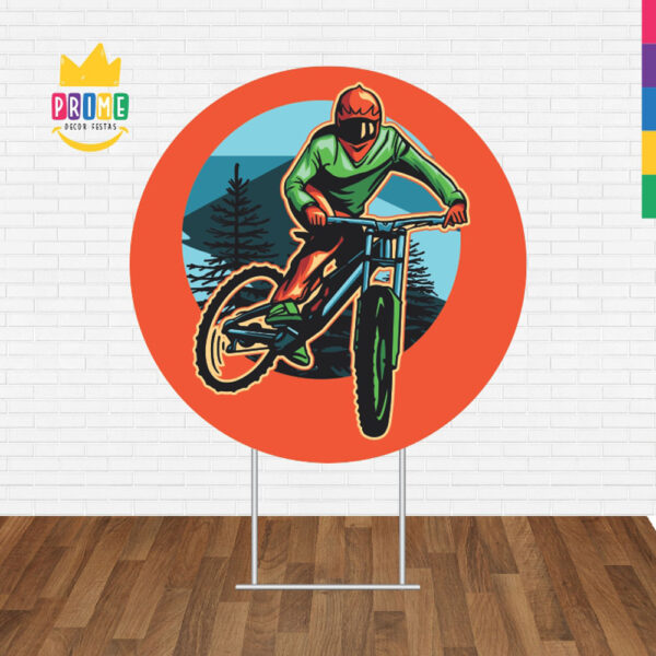 Painel Redondo 3D Bike Tecido Sublimado - Image 2