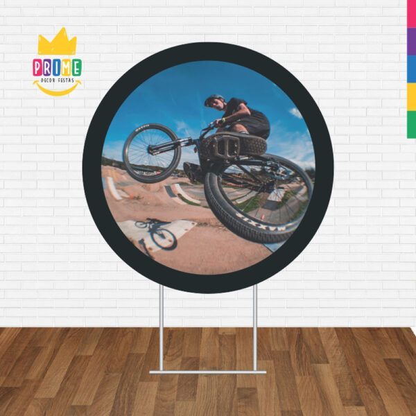 Painel Redondo 3D Bike Tecido Sublimado - Image 2