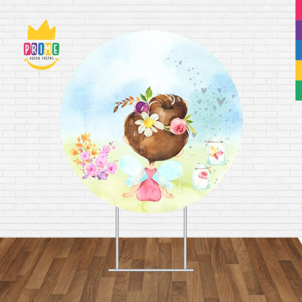 Painel Redondo 3D Bosque Fada Tecido Sublimado - Image 2