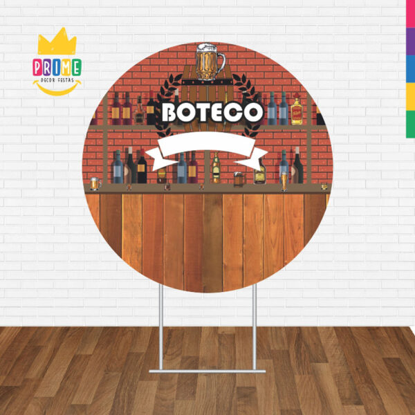 Painel Redondo 3D Boteco Tecido Sublimado - Image 2