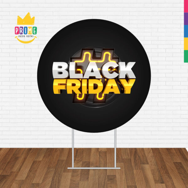 Painel Redondo 3D Black Friday Tecido Sublimado - Image 2