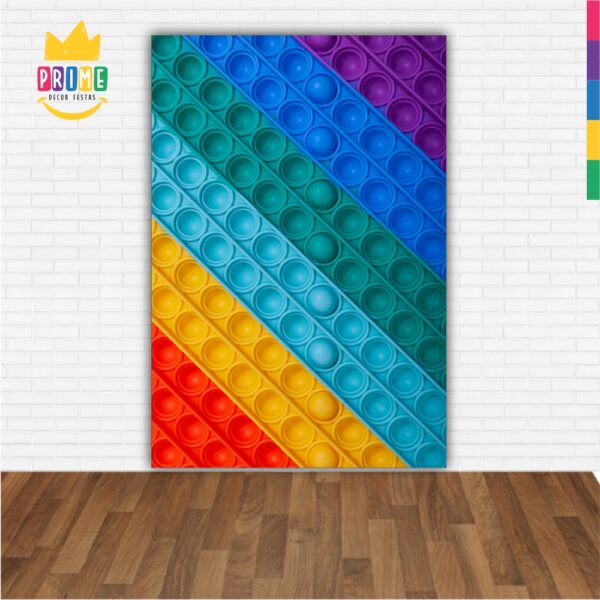 Painel de Festa Retangular 3D Pop It Casadinho 1,50m x 2,20m - Image 2