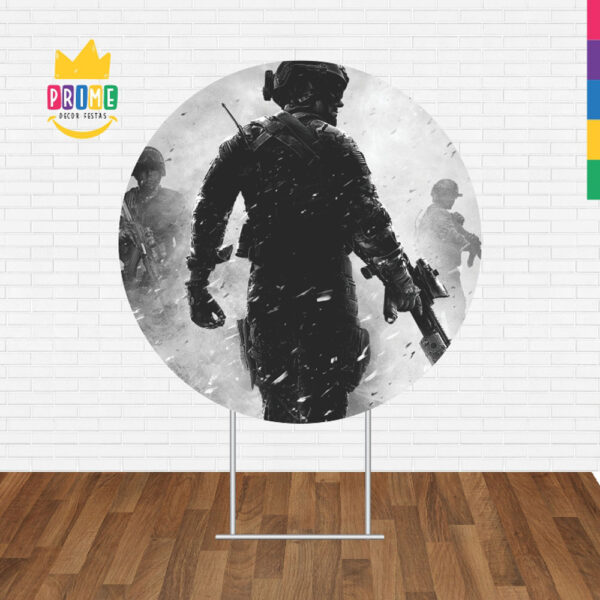 Painel Redondo 3D Call Of Duty Tecido Sublimado - Image 2