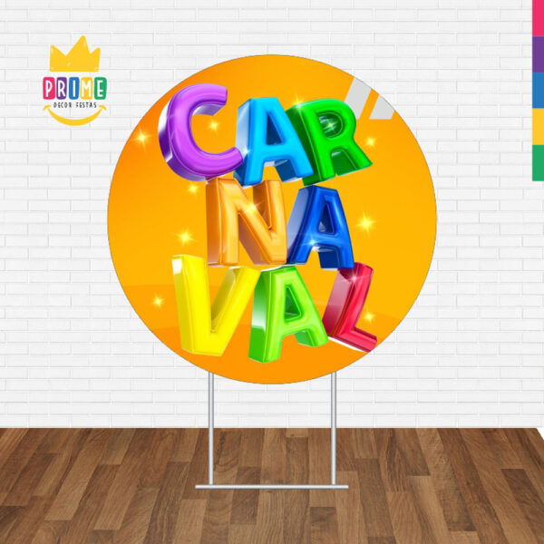 Painel Redondo 3D Carnaval Tecido Sublimado - Image 2
