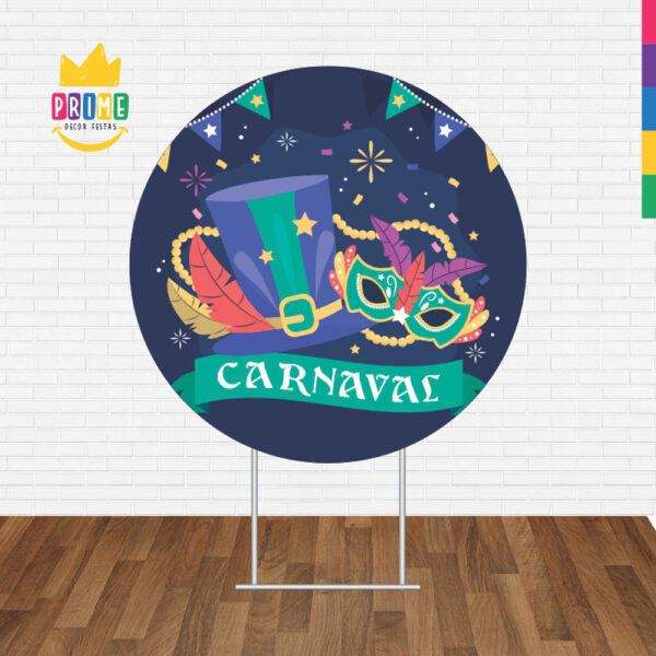 Painel Redondo 3D Carnaval Tecido Sublimado - Image 2