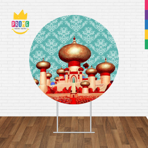 Painel Redondo 3D Castelo Tecido Sublimado - Image 2