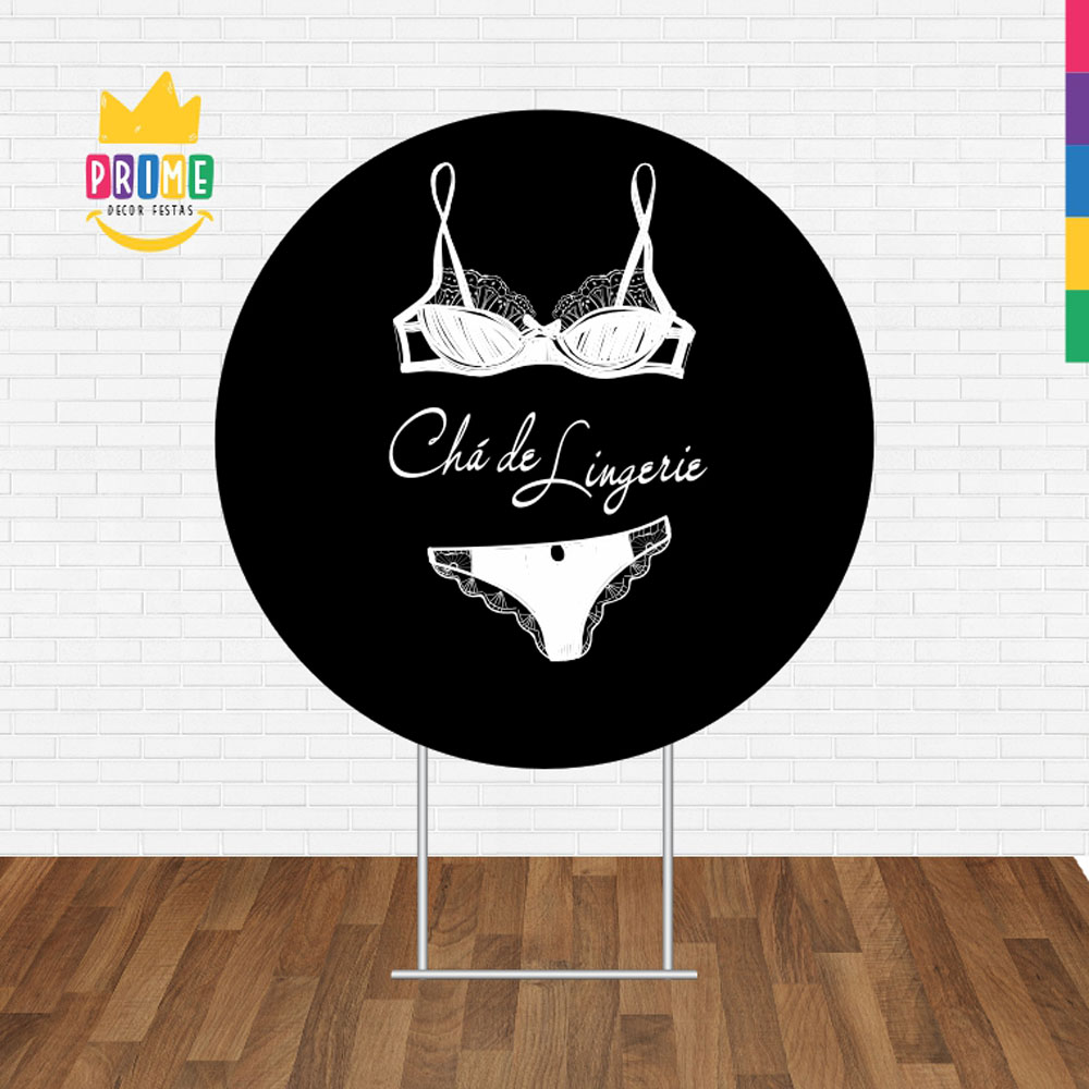 Painel Redondo 3D Chá de Lingerie Tecido Sublimado - Imagem 2