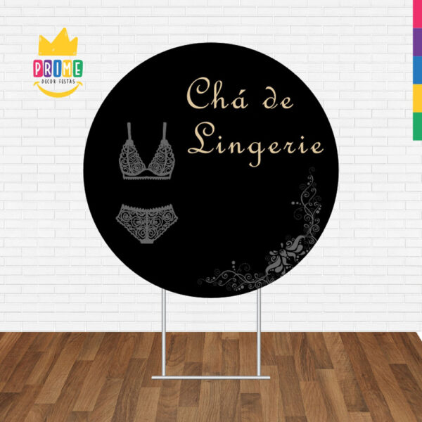 Painel Redondo 3D Chá de Lingerie Tecido Sublimado - Image 2