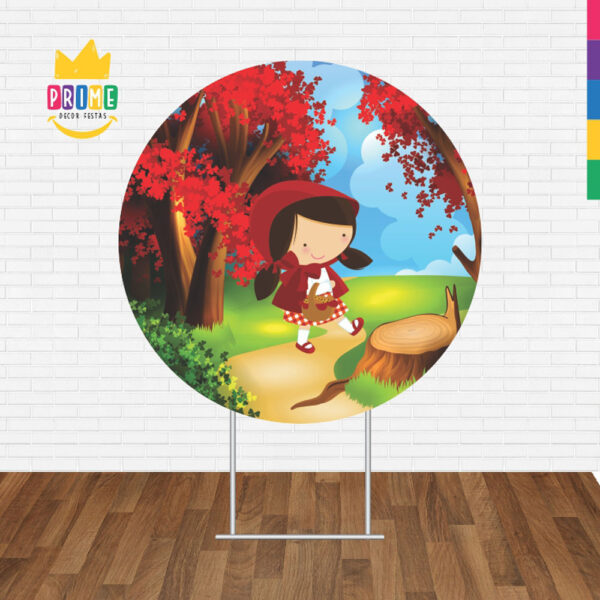 Painel Redondo 3D Chapeuzinho Vermelho Tecido Sublimado - Image 2